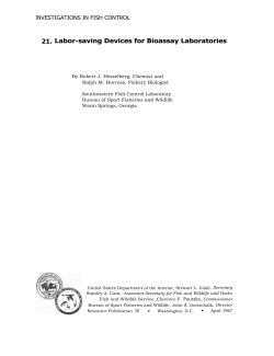 21. Labor-saving Devices for Bioassay Laboratories
