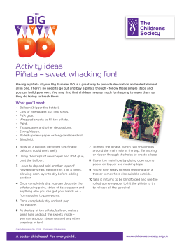 Pi&ntilde;ata &ndash; sweet whacking fun! Activity ideas