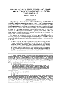 federal courts, state power, and indian tribes