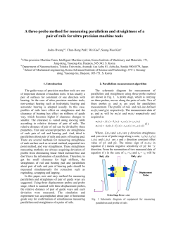 A three-probe method for measuring parallelism and straightness of