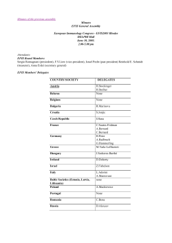 EFIS Minutes 2003 - European Federation of Immunological Societies