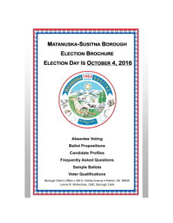 Election Brochure - Matanuska