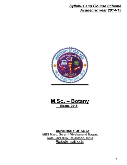 Botany - University of Kota