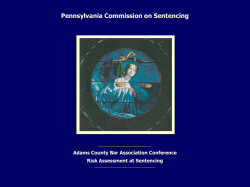 Risk Assessment at Sentencing