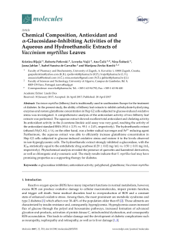 Chemical Composition, Antioxidant and -Glucosidase