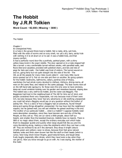 The Hobbit by J.R.R Tolkien