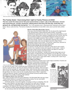 The Family Sokol: Exercising their right to Family Fitness at AVAC