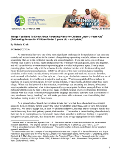 Things You Need To Know About Parenting Plans