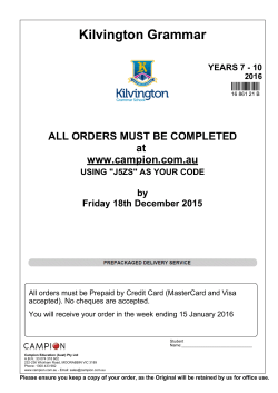 Kilvington Grammar YEARS 7