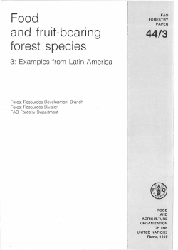 Food and fruit-bearing forest species