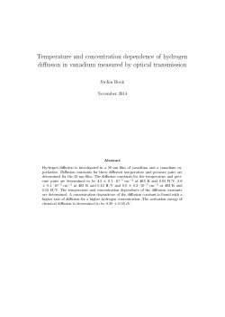 Temperature and concentration dependence of