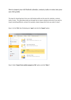 How to import your old Outlook calendar, contacts, tasks or notes