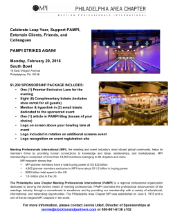 Celebrate Leap Year, Support PAMPI, Entertain Clients, Friends