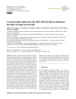 Coral mortality induced by the 2015-2016 El