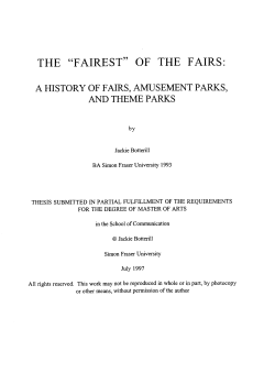 The "fairest" of the fairs : a history of fairs