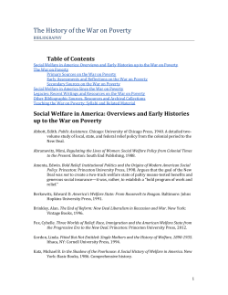 The History of the War on Poverty