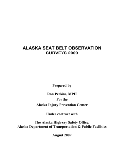 Alaska Seat Belt Observation Surveys 2009