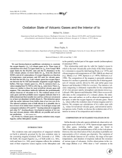 Oxidation State of Volcanic Gases and the Interior of Io