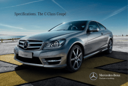 Specifications. The C-Class Coupé - Mercedes-Benz
