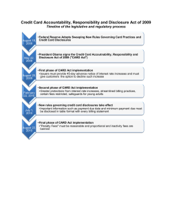 Credit Card Accountability, Responsibility and Disclosure Act of 2009