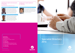 Specialist Directory 2016