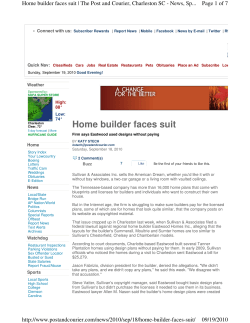 Homebuilder Faces Suit