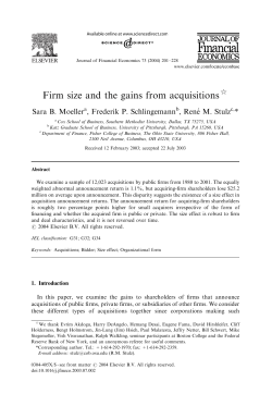 Firm size and the gains from acquisitions