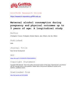 Maternal alcohol consumption during pregnancy and physical