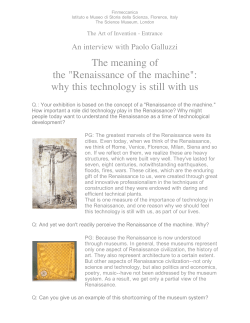 The meaning of the "Renaissance of the machine": why this