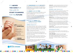 it`s never too early or too late to start planning for the future