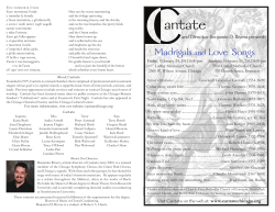 Madrigals and Love Songs