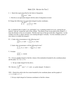 Math 2224 - Review for Test 2
