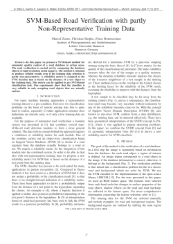 SVM-based road verification with non