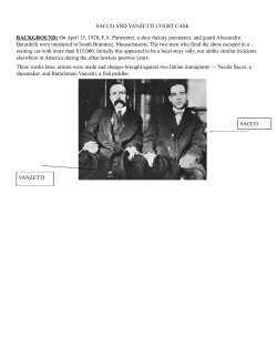 APUSH- Sacco And Vanzetti Court Case