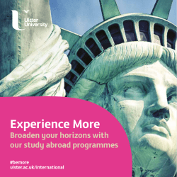 study abroad guide - Ulster University