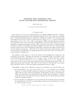 DOUBLING ZETA INTEGRALS AND LOCAL FACTORS FOR
