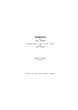 STARDUST SCRIPT (2 parts) Studio Script