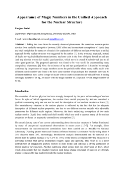 Appearance of Magic Numbers in the Unified Approach for