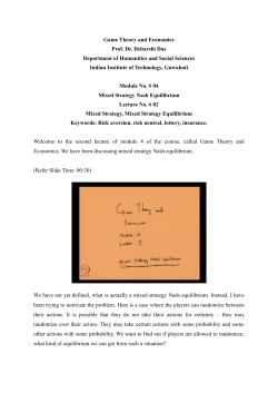 Game Theory and Economics Prof. Dr. Debarshi Das