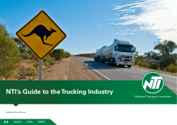NTI`s Guide to the Trucking Industry