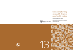 Forecasting banking crises with dynamic panel probit models