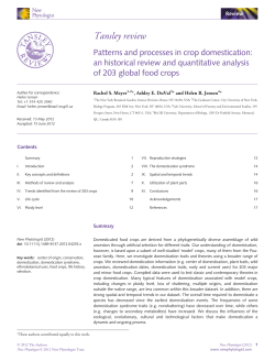 Patterns and processes in crop domestication: an historical review