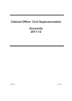 Cabinet Office: Civil Superannuation Accounts 2011-12