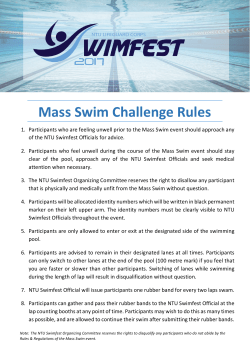 Mass Swim Challenge Rules
