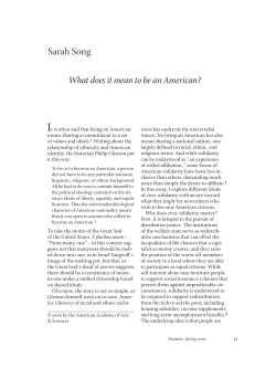 What does it mean to be an American?