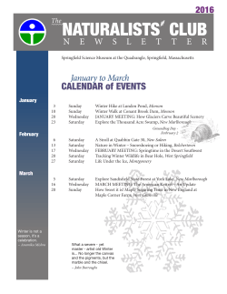 2016 - The Naturalists` Club