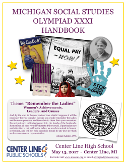 2017 Olympiad Handbook - Michigan Council for the Social Studies