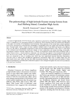 The paleoecology of high-latitude Eocene swamp forests from Axel