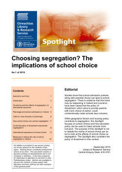 Choosing segregation? The implications of school choice