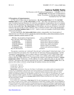 Anicca Sa&ntilde;&ntilde;ā Sutta